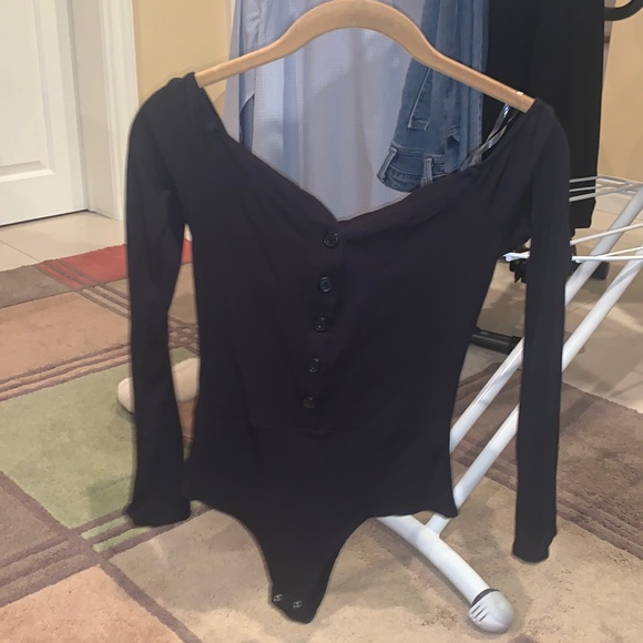 Fashion Nova Tops Fashion Nova Long Sleeve Button Bodysuit Poshmark